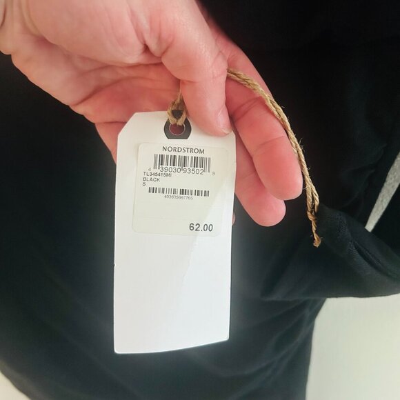 Leith Blouson Bodycon Ruched Dress Size Small Black Long Sleeve Mini LBD Cute - Picture 6 of 9